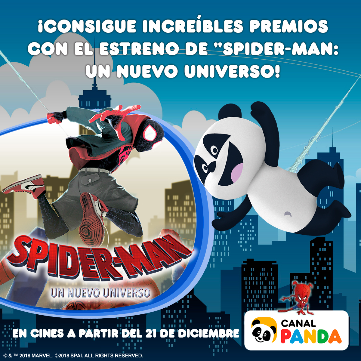 ¡Consigue premios con el estreno de «SPIDER-MAN: UN NUEVO UNIVERSO»!